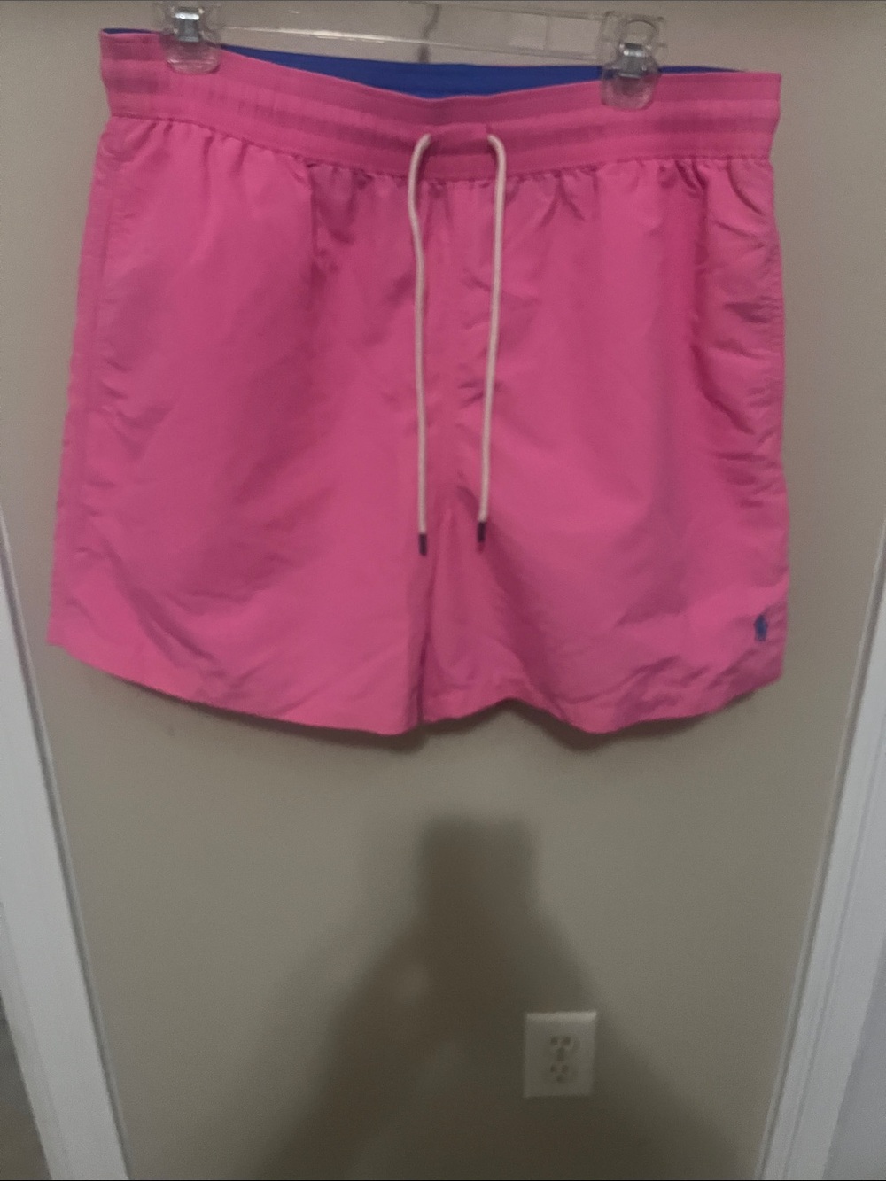 Ralph Lauren Pink Drawstring men's swim trunks